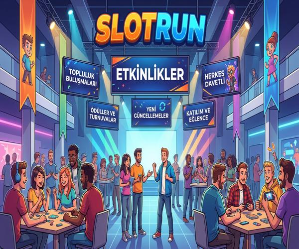 Slotrun etkinlik sahnesi oyuncu buluşması