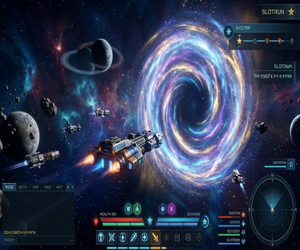 Aethergate Odyssey Slotrun uzay MMO oyun sahnesi