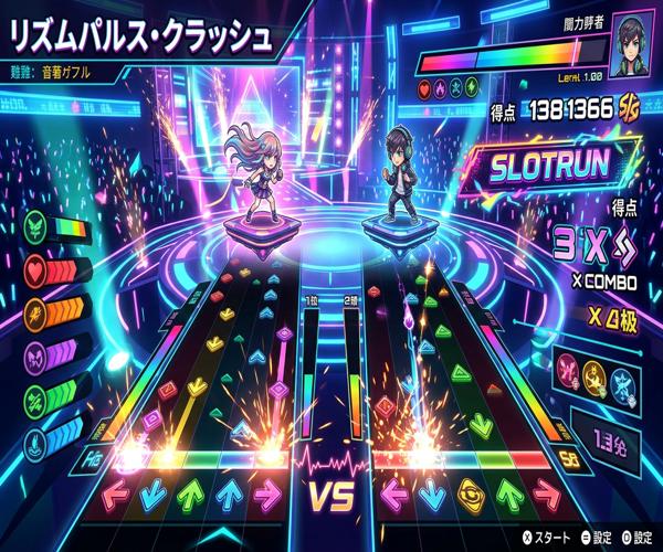 Rhythm Pulse Clash Slotrun ritim dövüş oyun sahnesi