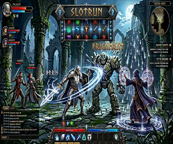 Silverlight Saga Slotrun ortaçağ RPG oyun sahnesi