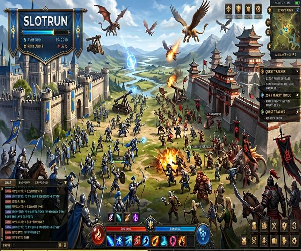 Sovereign Legends Online Slotrun fantezi MMO oyun sahnesi